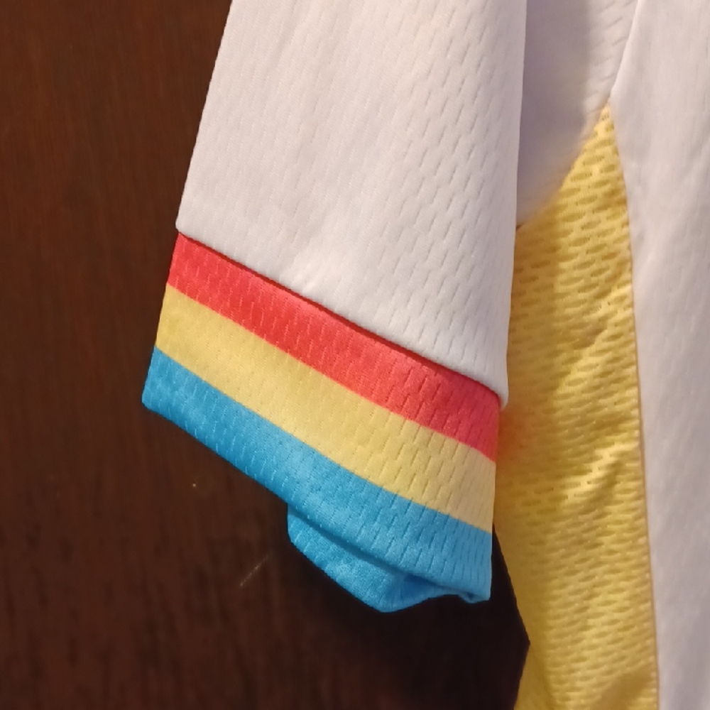 Biycle Booth Unicorn Cycling Jersey - White, Blue, Yellow - Picture 8 of 11